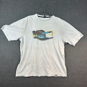 Sean John XL Graxphic Print‎ T-Shirt Short Sleeve Crew Neck Cotton White